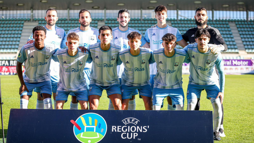 Selección galega UEFA no seu último partido contra Castela e León. FUTGAL