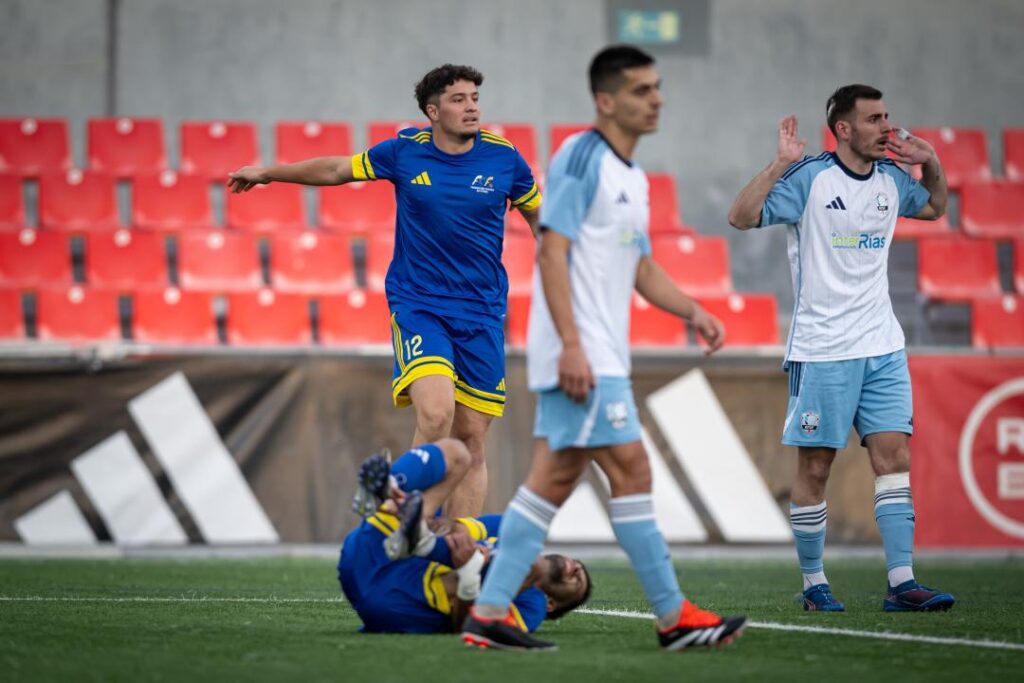 A Seleccion Galega no partido fronte á Selección Canaria no Estadi Olímpic de Terrassa