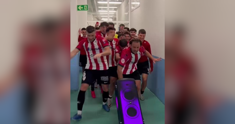 Celebración do Atlético Arteixo tras vencer no Vero Boquete.